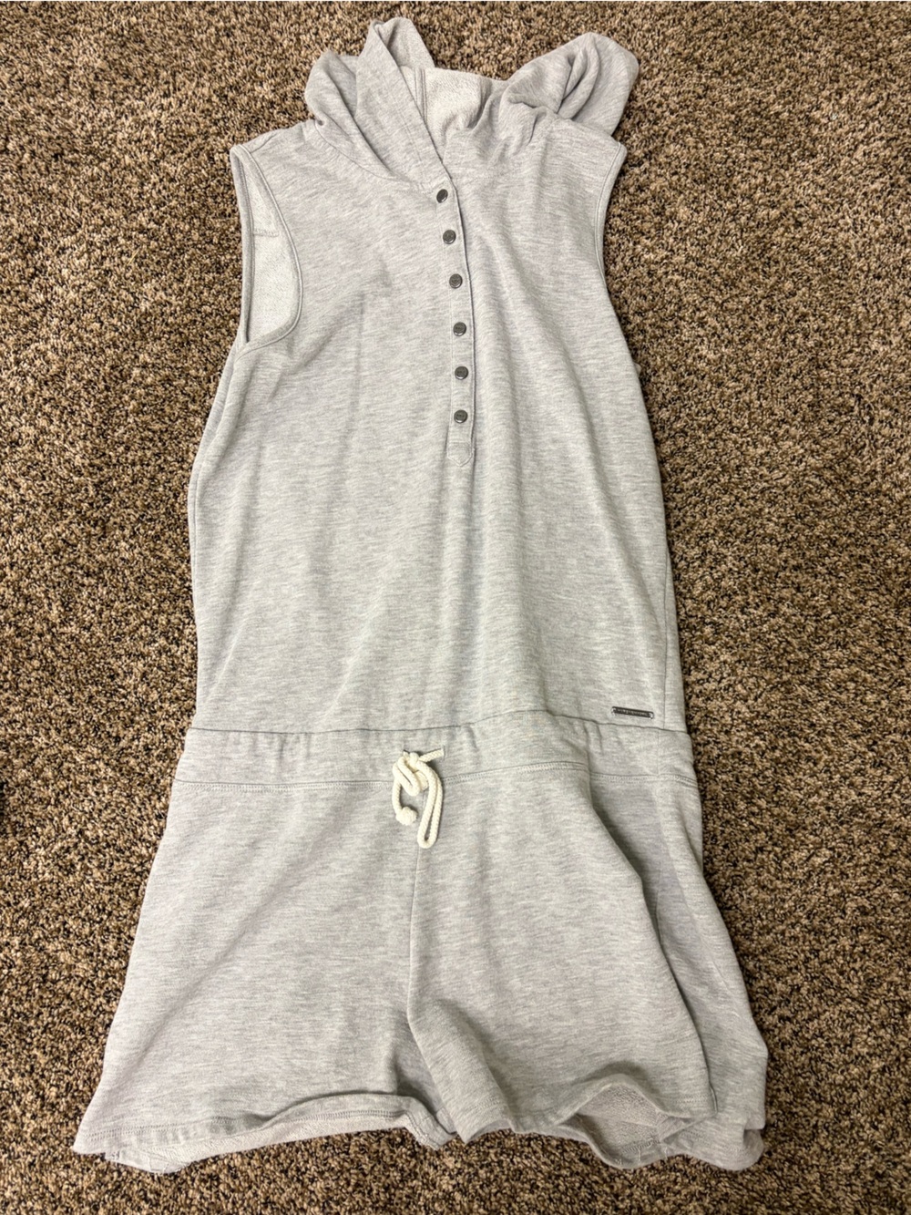 Light Gray Hooded romper